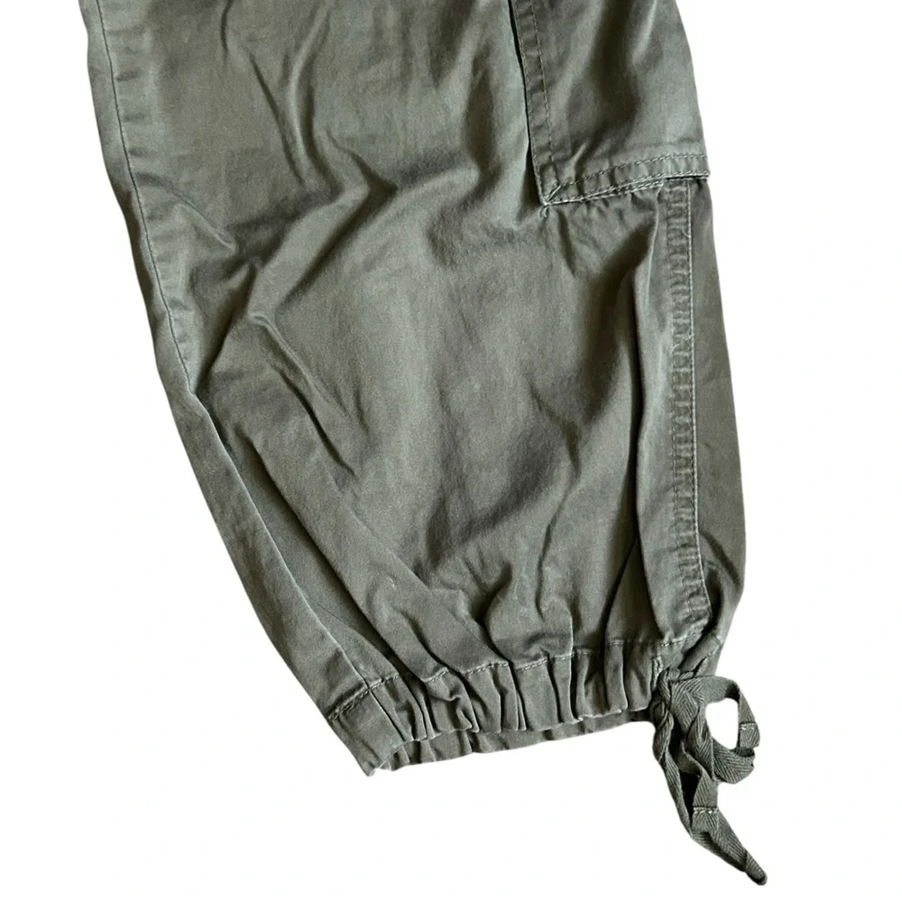 Ann Taylor Loft Marisa Olive Green Cropped Cargo Jogger Style Pants 2